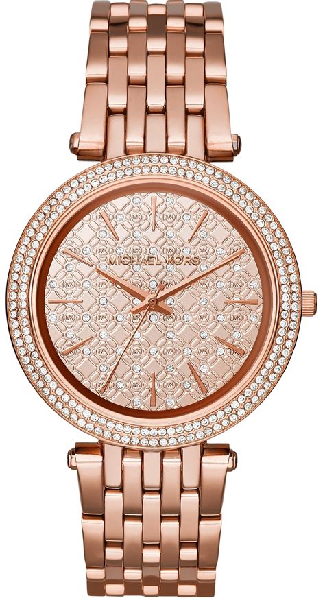 michael kors uhr gold strass|Michael Kors rose gold watch.